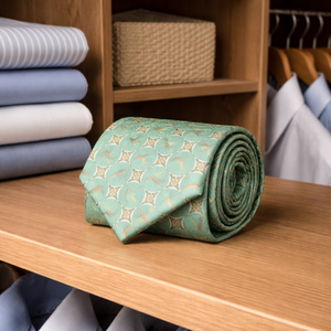 Corbata de Seda Verde Mar |   Corbata Clásica Elegante para Hombre |   Tejido Premium |   Negocios Formales |   Regalo para Fiesta de Bodas |   Accesorio con Estilo - Product Image 4