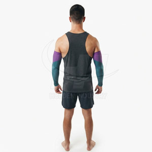 Mangas de compresión personalizadas con diseño impreso para hombre, ropa deportiva, precio al por mayor - Product Image 2
