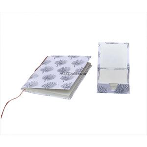 Carnet de notes artisanal avec couverture en tissu imprimé au bloc, motif Sanganeri indien, pages en papier – Cadeau personnalisable pour amis - Product Image 1