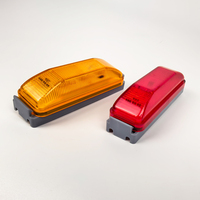 Feu de gabarit latéral étanche à lentille PC, 3 LED (rouge, ambre, blanc), rectangulaire 4 pouces, robuste pour remorques