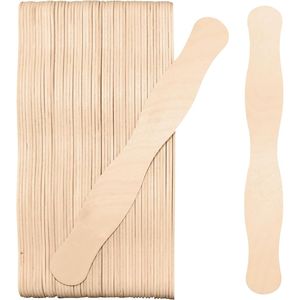 Manici per Ventagli in Legno Jumbo da 8 Pollici - 55 Pezzi in Bambù e Legno per Artigianato, Programmi Matrimoniali, Miscelazione Colori, Arte Domestica e Progetti Scolastici - Product Image 1