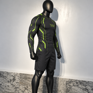 Camiseta de Compresión Resistente para Entrenamiento de BJJ sin Gi, Tejido Flexible, Impresión Personalizada con Marca del Equipo, UPF50+, Antibacteriana - Product Image 5