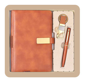 Liviya Premium Paper Corporate Gift Set with Personalized Embossed Diary Pen & <b>Key</b> <b>Ring</b>-Business Gift for Christmas Thanksgiving - Product Image 4