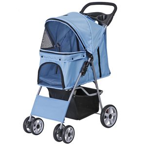 TH-PPS-174 Poussette élégante pour animaux de compagnie avec cadre minimaliste et maille durable, idéale pour les sorties quotidiennes avec logo personnalisé. - Product Image 1