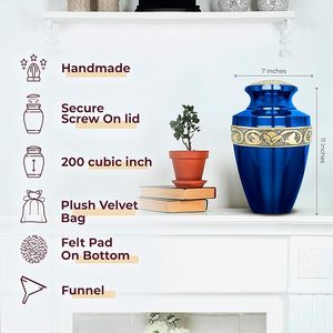 Urna de Cremación Clásica de Aluminio de Fabricante Confiable, Recipiente Conmemorativo Hecho a Mano para Cenizas de Seres Queridos, Preservación Duradera - Product Image 2