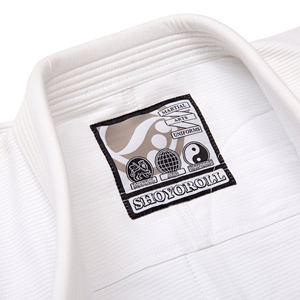 Último Modelo en Venta, Lote 135, Kimono de Jiu Jitsu Blanco Shoyorol con Logotipo Personalizado, Alta Calidad, 100% Algodón, 450 GSM, Kimono de Jiu Jitsu Karate - Product Image 3