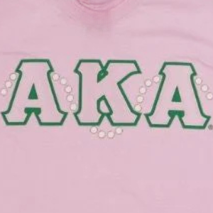 AKA เสื้อยืดลายตัวอักษรสีชมพูประดับตัวอักษรกรีกคอกลมเสื้อยืดลำลองผู้หญิงสีชมพู - Product Image 6