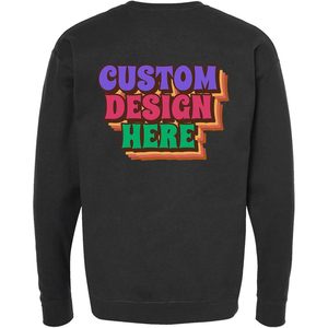 Sudaderas Unisex 340 de Cuello Redondo de Felpa Personalizadas con Impresión en 4 Colores, Agrega Tu Diseño de Ropa de Trabajo - Product Image 1