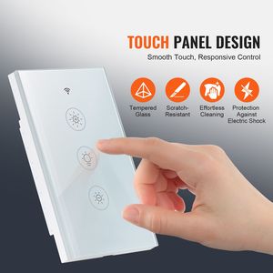 Interruttore Dimmer LED Intelligente 12V/24V con Pannello Touch WiFi 2.4GHz, Regolazione Continua 15%~85%, 100/250V AC - Product Image 3