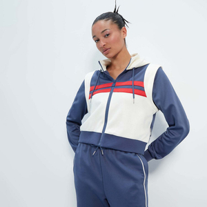 Women 2 Piece Tracksuit Set <b>Zip</b> <b>Up</b> Hoodie <b>Jacket</b> and Wide Leg Pants Contrast Stripe Casual Sport Outfit - Product Image 2