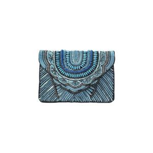 Handcrafted Indian Luxury Casual Daily Fashion Accessory Colorful Glass <b>Beaded</b> Baguette Handle Bag Durable <b>Crystal</b> Art Accessory - Product Image 2