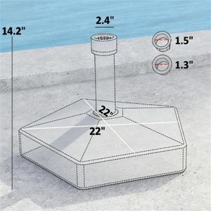 Supporto per Ombrellone da Esterno (Solo Base) per Terrazze e Ombrelloni - Product Image 6