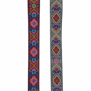 Traditional Eco-Friendly Colorful Floral Jacquard Embroidered Woven Lace Trim Border for Garments Saree Dupatta Craft Sewing - Product Image 1