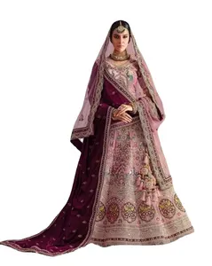 Дизайнерская сетчатая женская одежда lehenga для свадьбы и особого случая индийская одежда, свадебные платья лучшего качества, коллекция 2023