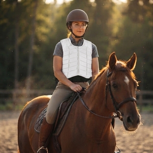 Chaleco de Seguridad Acolchado para Montar a Caballo con Cremallera Frontal y Cordones Laterales Ajustables, Chaleco Protector Ecuestre - Product Image 5