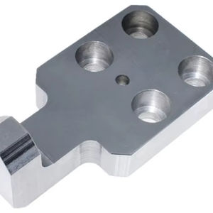 Machined <b>Mounting</b> Bracket / Fixture Plate with Stop <b>Block</b> - Product Image 1