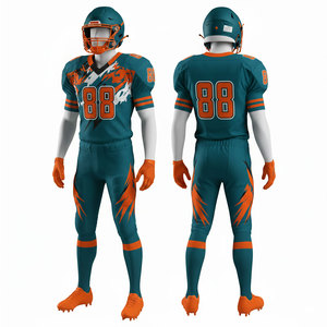 Ensemble d'uniformes de football américain, maillot de tackle professionnel avec rembourrage à adhérence maximale pour les matchs difficiles, ensemble d'uniformes de football américain - Product Image 1