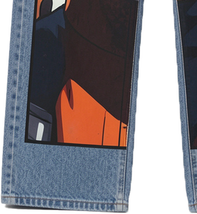 Pantalones Vaqueros Anchos de Cintura Alta con Estampado Gráfico de Anime para Mujer, Estilo Y2K, Moda Urbana, Lavado Oscuro/Claro - Product Image 2