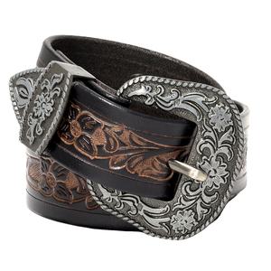 Cinturón de Cuero Vacuno al por Mayor, Estilo Clásico para Mujer, Hecho a Mano, Estilo Vintage, Hebilla Decorativa de Acero, Ancho de 1-1.5 Pulgadas, Todas las Longitudes Disponibles - Product Image 1