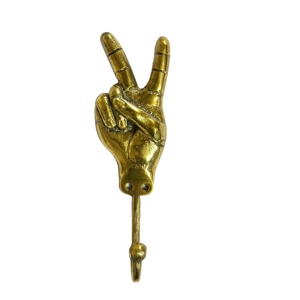 Hot Selling Hand V Sign Metal Coat Hook And <b>Key</b> <b>Hanger</b> Storage Wall Hooks at Wholesale Price for Home and Hotels Wall Hooks - Product Image 1