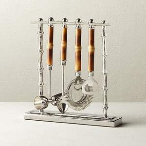 Juego de Herramientas de Bar de Acero Inoxidable Premium con Soporte, Accesorios para Cócteles, Pinzas para Hielo, Jigger, Cuchara, Abridor, Kit de Bar para el Hogar - Product Image 3