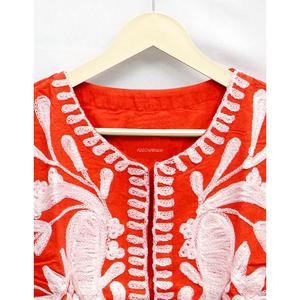 Duck <b>Vest</b> Jacket Floral Embroidery Open Stitch Short Sleeveless Summer <b>Top</b> 100% Cotton Eco-Friendly Quick Dry Breathable - Product Image 4
