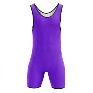 <b>Men</b> Red Camouflage Wrestling Singlet Sleeveless Fitted Moisture Wicking Sublimated Print Elastic Waist All Seasons - Product Image 3