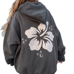 Women Winter Soft <b>Fleece</b> <b>Hoodie</b> <b>Oversized</b> Pullover Warm Long Sleeve Casual Lounge Streetwear Front Custom Printed Wholesale - Product Image 1