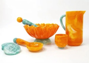 Best Quality Colourful Resin Salad Serving <b>Set</b> Spoon Fork Modern Handmade Eco-Friendly Dishwasher Safe <b>Microwave</b> Oven Safe FAIZA - Product Image 5