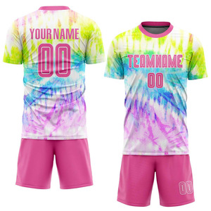 Ensemble de maillots de sport tie-dye personnalisés – T-shirt et short sublimés avec nom et numéro personnalisés – Uniforme d'équipe pour hommes, femmes et enfants - Product Image 3