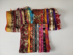 Ethnic Geometric Printed Multi color Silk Scarf Square Shape Multi-Functional Fashion for Women All Seasons - Product Image 1