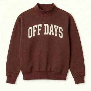 Sweat-shirt à col montant premium, confortable et ample en molleton de coton, chaud pour l'hiver, style streetwear décontracté, haut doux et agréable à porter - Product Image 1