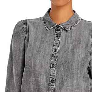 Top de Mezclilla para Mujer con Diseño Progresivo, Corte Estructurado, Tela Transpirable, Acabado Impecable y Estilo Versátil - Product Image 3