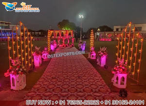 Panneaux de fond pour murs de bougies de mariage modernes, nouveau design, cadres métalliques pour murs de bougies, pour scène de réception de mariage Wester USA - Product Image 4