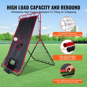 Rete di Rimbalzo per Baseball e Softball 3.5 x 4.5 piedi, 2-in-1, per Allenamento di Battuta e Lancio, Attrezzatura per il Ritorno della Palla - Product Image 5