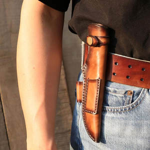 Professional Leather <b>Knife</b> <b>Sheath</b> Handmade Full Grain Cowhide Fixed Blade <b>Knife</b> Holder <b>Sheath</b> <b>For</b> Sale - Product Image 5