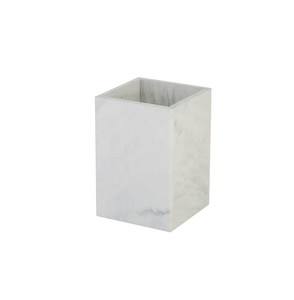 Porte-crayons et porte-stylos en marbre blanc fabriqué en Inde pour l'école et le bureau, accessoires de bureau, rangement pour crayons et stylos - Product Image 1