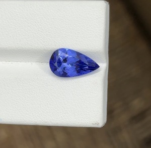 Pierre précieuse naturelle Tanzanite taille poire, bleu violet, facettée, pour la fabrication de bijoux, vente en gros - Product Image 4