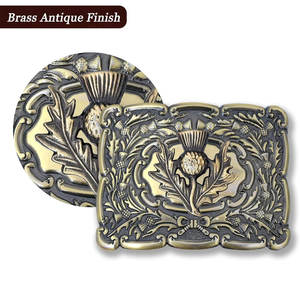 Hebilla de cinturón para kilt Piper - Latón inoxidable con diseño icónico de cardo, accesorios tradicionales escoceses para tartán de las Tierras Altas - Product Image 5