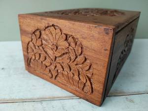 Aaliyan Impex Cheap Decorative Wooden Treasure <b>Box</b> for Coins Jewelry <b>Trinkets</b> and Collectibles with Classic Vintage Artistic - Product Image 5