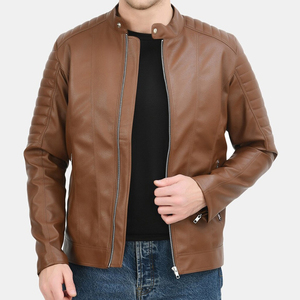 Meilleure vente : Veste en cuir pour homme, coupe classique, fermeture éclair, look élégant, couleur et taille personnalisables, fabriquée au Pakistan. - Product Image 5