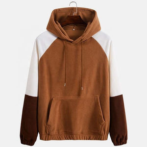 Sweat à capuche oversize marron délavé personnalisé avec lettres en relief, en coton molletonné épais, coupe décontractée, style urbain - Product Image 5