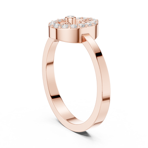 Luxury Rose Gold Plated Spiral Halo Ring with Round Cut Crystal <b>Stones</b> Elegant Minimalist Fashion Jewelry for Women - Product Image 2