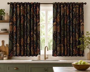 Decorative Jaipur Garden Velvet Or Blackout Curtain Each Panel Premium Art Nouveau <b>Window</b> Drapes Energy Saving Thermal Insulated - Product Image 1