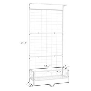 Supporto per Fiori Elegante con Recinzione e Traliccio - Prodotto per Giardino - Product Image 2