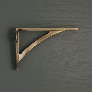 Vintage Style Brass Corner <b>Shelf</b> Holder Decorative Triangle Wall <b>Bracket</b> Support for <b>Floating</b> Wooden <b>Shelves</b> Home Hotel Use - Product Image 4