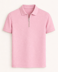 เสื้อโปโล OEM แบบคลาสสิก แขนสั้น แห้งเร็ว ระบายอากาศดี คอซิป 1/4 สำหรับกอล์ฟและเทนนิส - Product Image 3