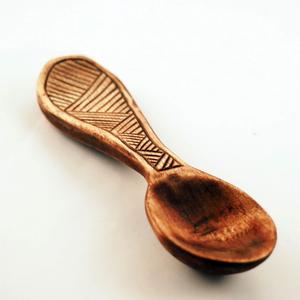 Cuillère à thé en bois durable, cuillère doseuse à café et sucre faite à la main, ustensile de cuisine naturel - Product Image 4