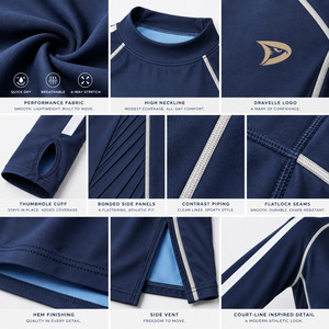 Camiseta de Natación Musulmana de Secado Rápido con Cuello Alto, Manga Larga y Protección UV - Product Image 6