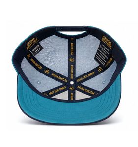 Casquette Trucker en Maille Bleue et Jaune avec Logo Brodé, Réglable, Unisexe, pour Activités de Plein Air, Printemps-Été, Décontractée, 6 Panneaux, Voyage, Aruna Bahtera - Product Image 4